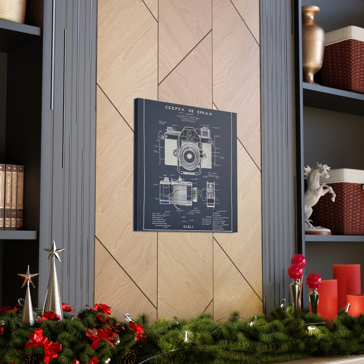 fə-ˈtä-grə-fər | Camera Aperture Technical Schematics | Canvas Gallery Wraps | AI Design Concepts | Version 10