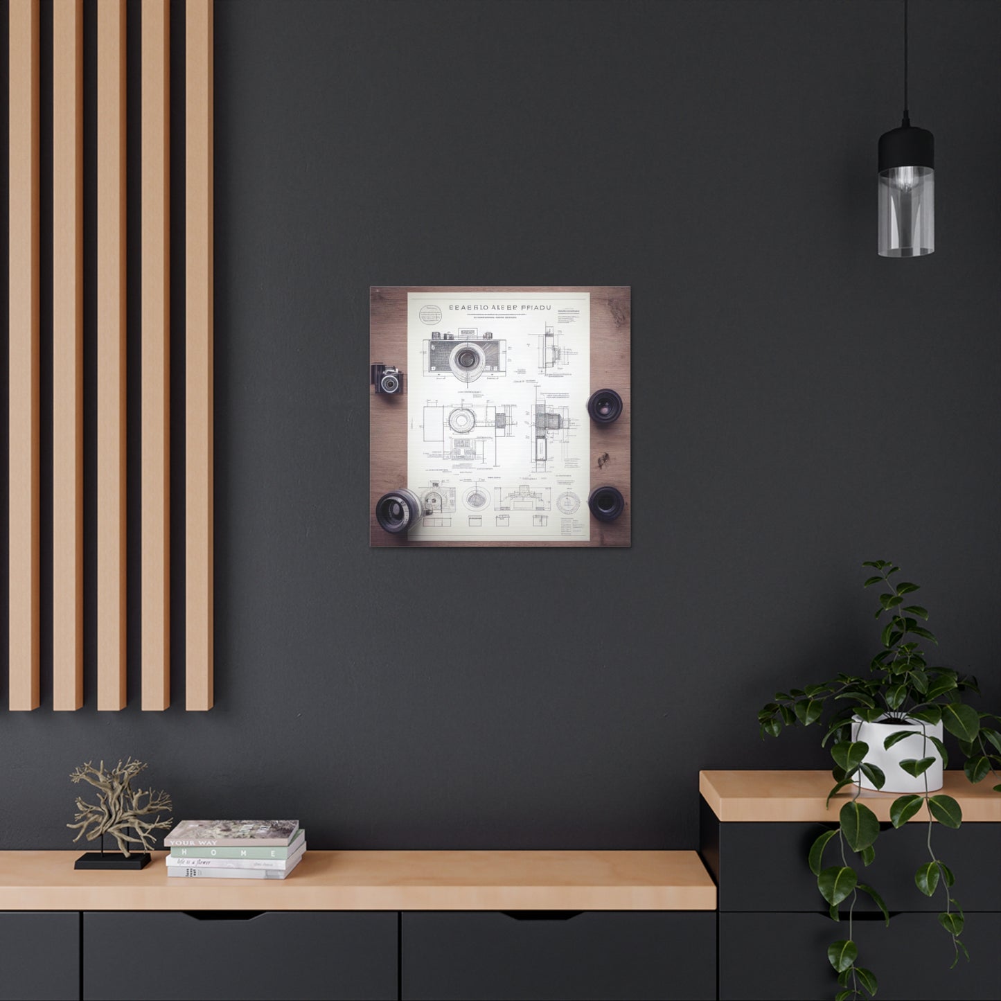 fə-ˈtä-grə-fər | Camera Aperture Technical Schematics | Canvas Gallery Wraps | AI Design Concepts | Version 14