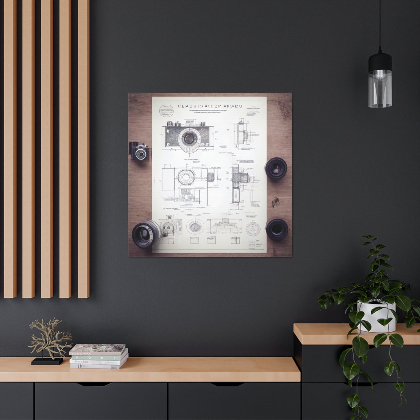 fə-ˈtä-grə-fər | Camera Aperture Technical Schematics | Canvas Gallery Wraps | AI Design Concepts | Version 14