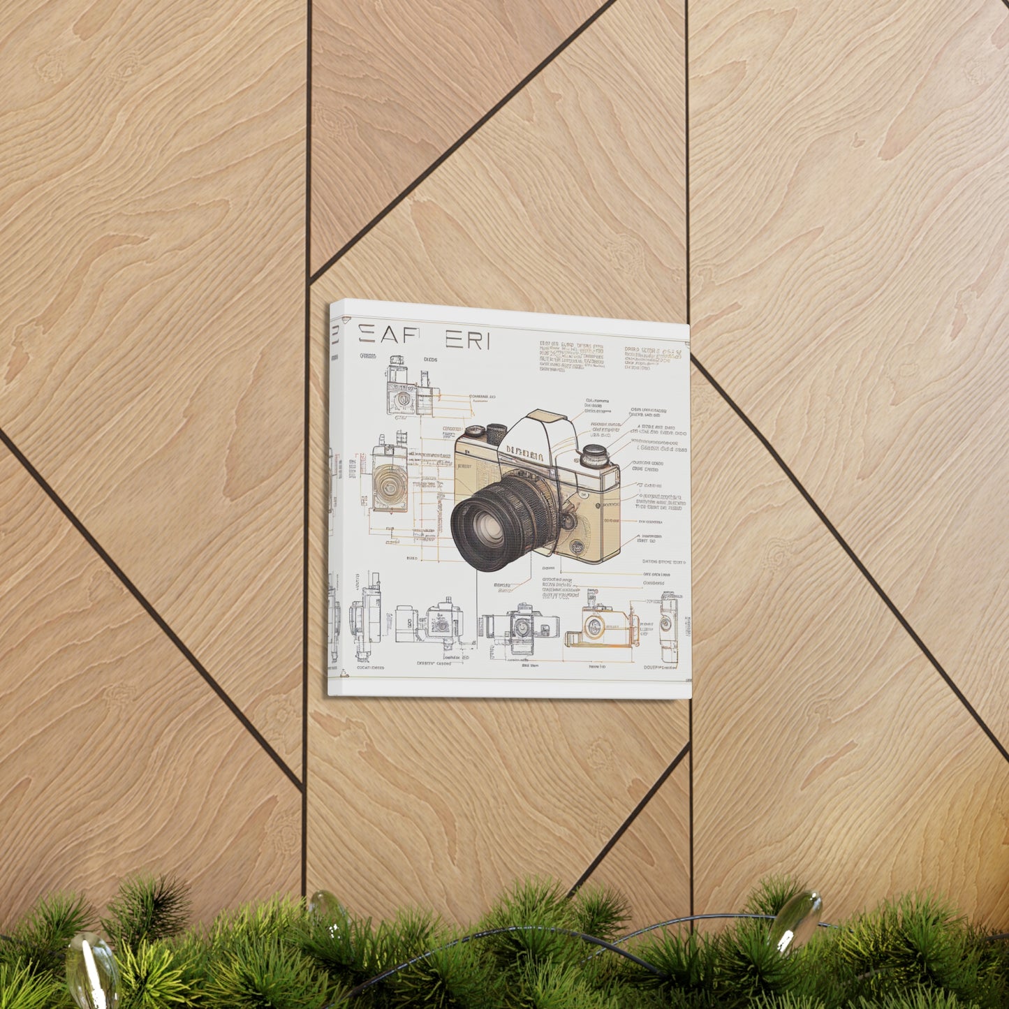 fə-ˈtä-grə-fər | Camera Aperture Technical Schematics | Canvas Gallery Wraps | AI Design Concepts | Version 12