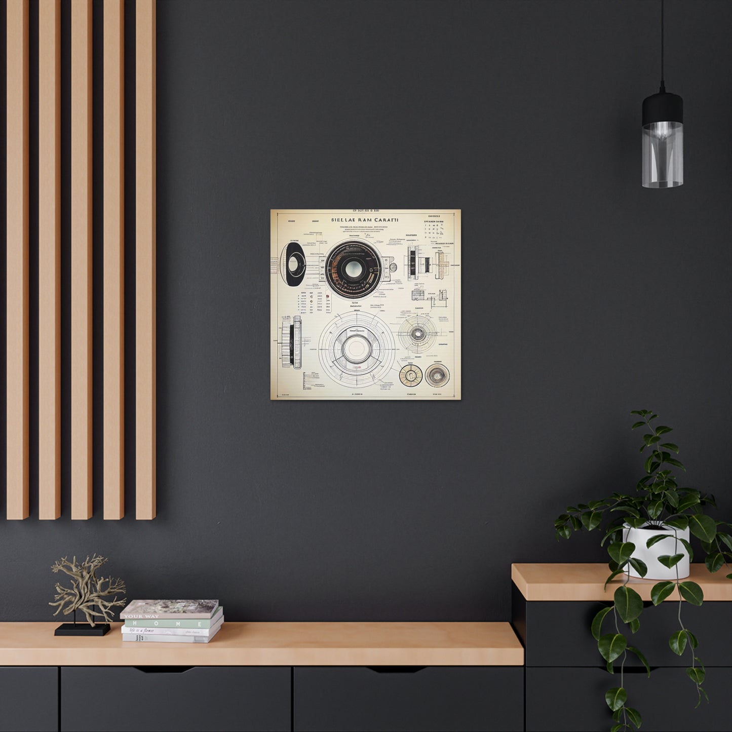 fə-ˈtä-grə-fər | Camera Aperture Technical Schematics | Canvas Gallery Wraps | AI Design Concepts | Version 13