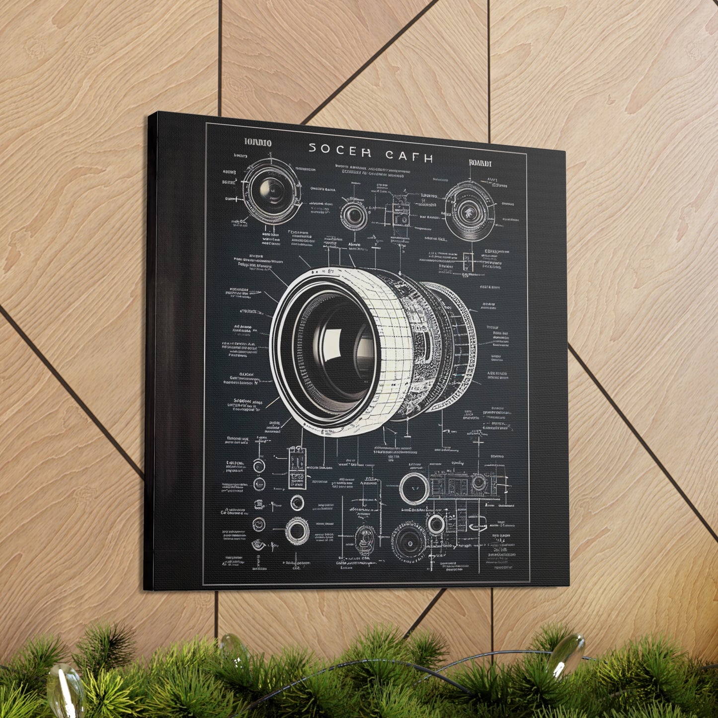 fə-ˈtä-grə-fər | Camera Aperture Technical Schematics | Canvas Gallery Wraps | AI Design Concepts | Version 16