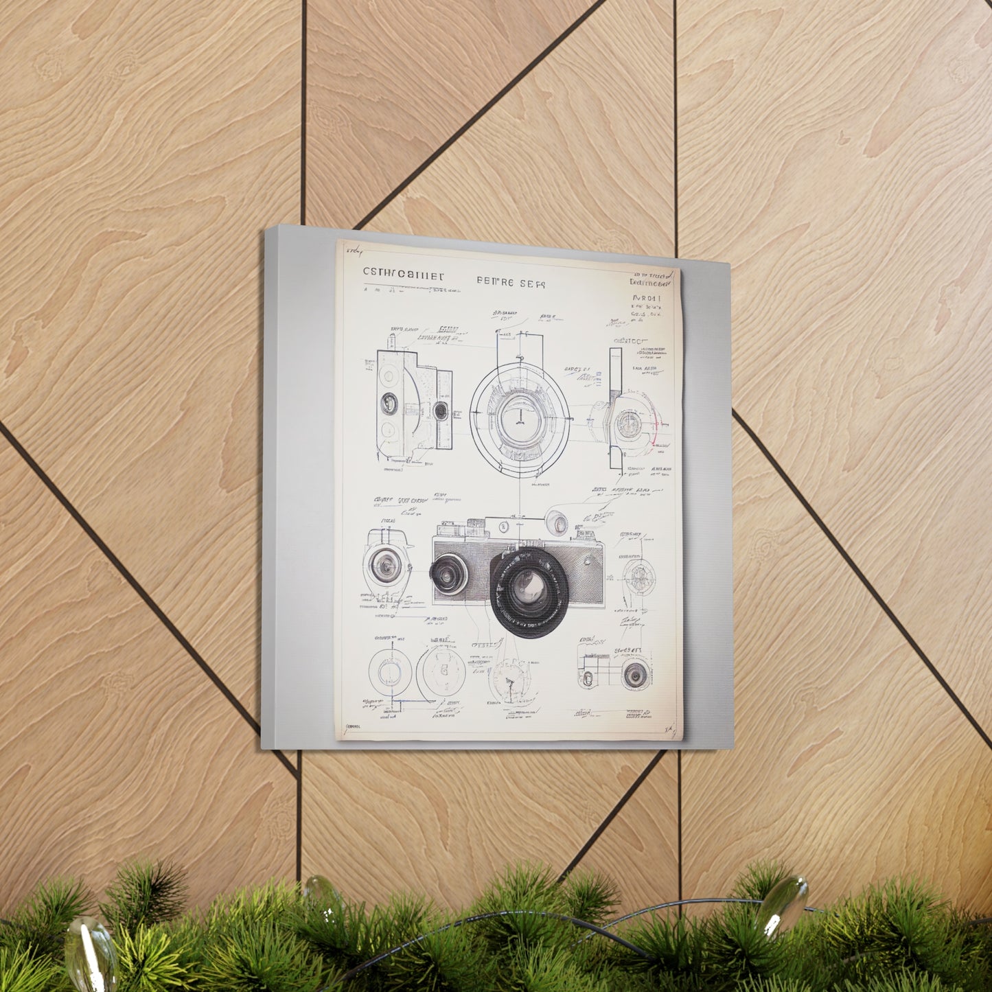 fə-ˈtä-grə-fər | Camera Aperture Technical Schematics | Canvas Gallery Wraps | AI Design Concepts | Version 3