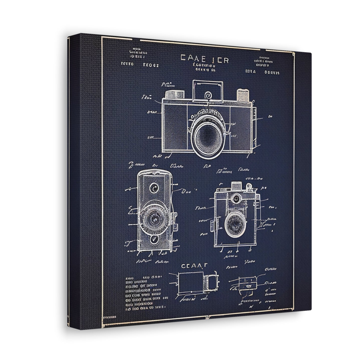fə-ˈtä-grə-fər | Camera Aperture Technical Schematics | Canvas Gallery Wraps | AI Design Concepts | Version 11
