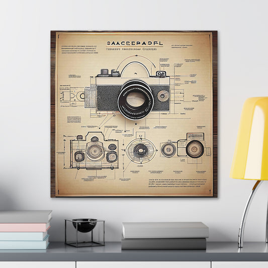 fə-ˈtä-grə-fər | Camera Aperture Technical Schematics | Canvas Gallery Wraps | AI Design Concepts | Version 15