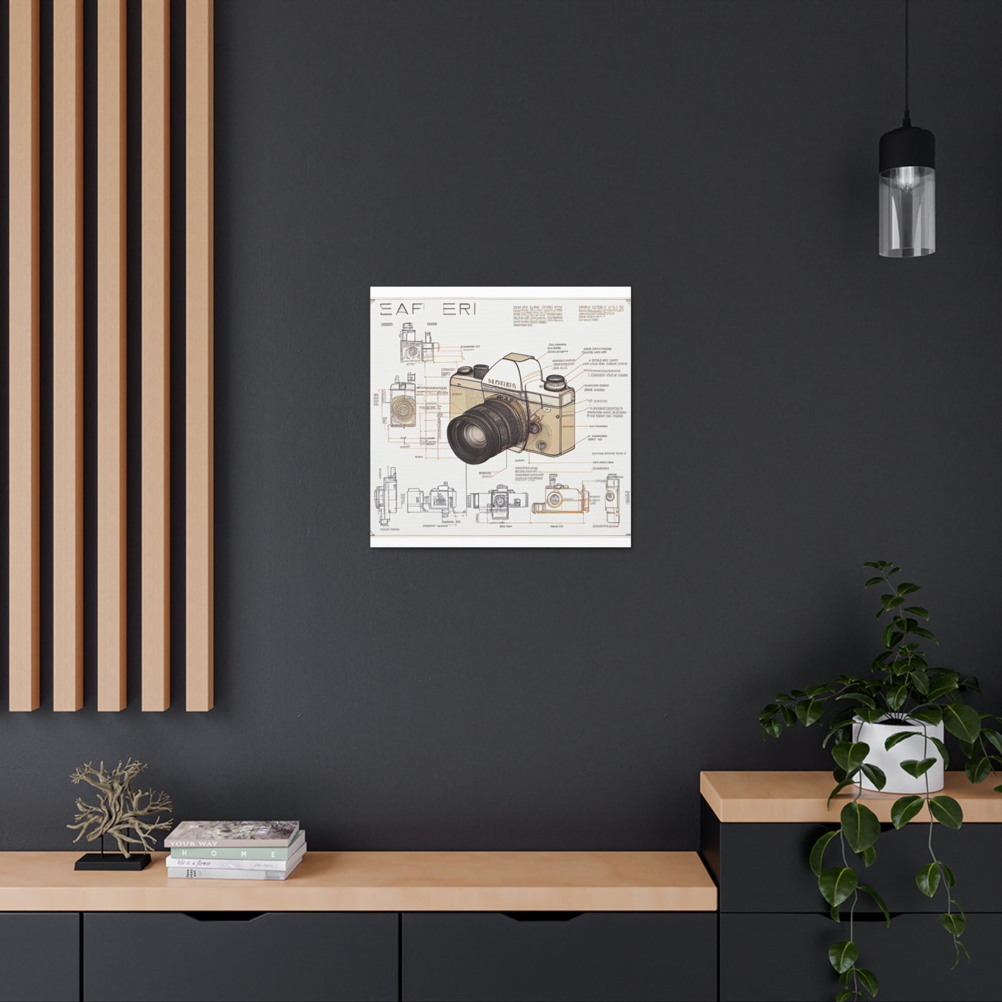 fə-ˈtä-grə-fər | Camera Aperture Technical Schematics | Canvas Gallery Wraps | AI Design Concepts | Version 12