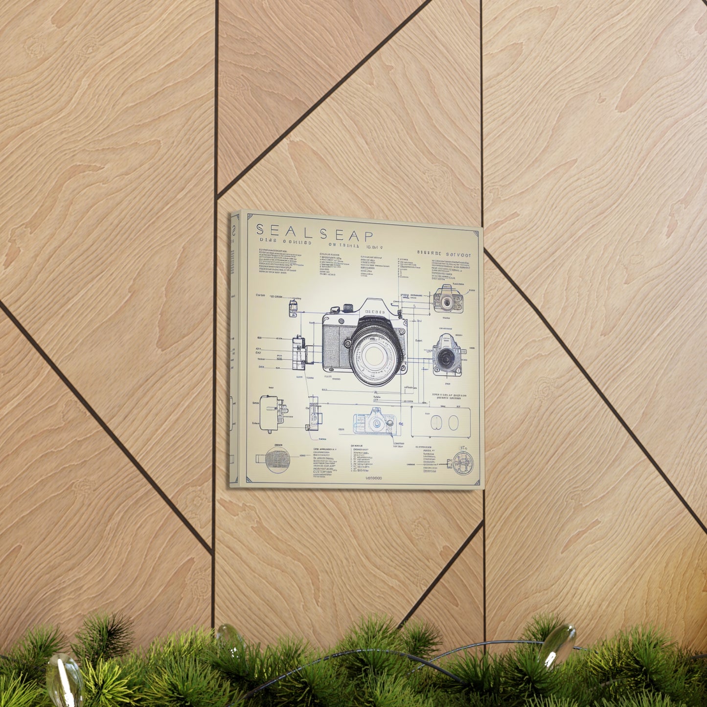 fə-ˈtä-grə-fər | Camera Aperture Technical Schematics | Canvas Gallery Wraps | AI Design Concepts | Version 6