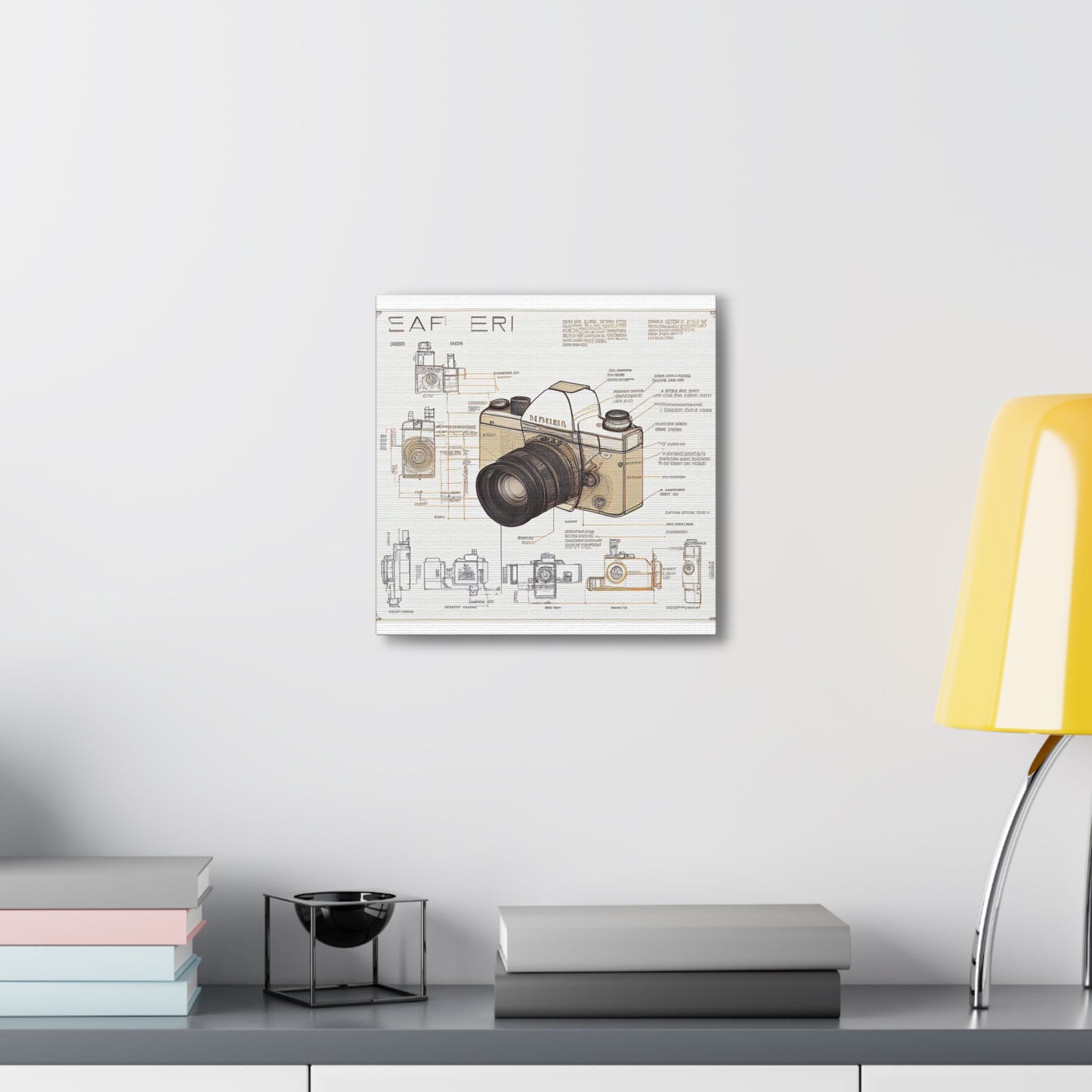 fə-ˈtä-grə-fər | Camera Aperture Technical Schematics | Canvas Gallery Wraps | AI Design Concepts | Version 12