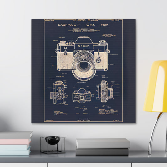 fə-ˈtä-grə-fər | Camera Aperture Technical Schematics | Canvas Gallery Wraps | AI Design Concepts | Version 5