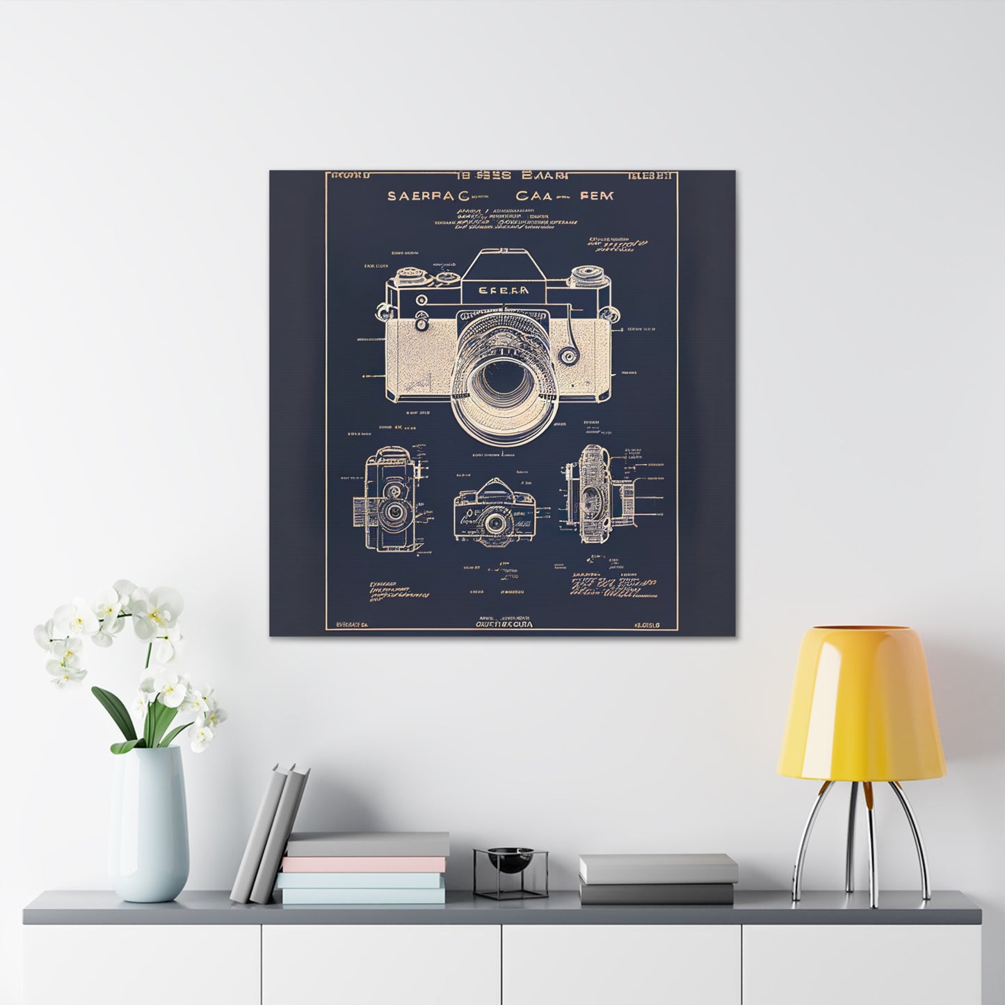 fə-ˈtä-grə-fər | Camera Aperture Technical Schematics | Canvas Gallery Wraps | AI Design Concepts | Version 5