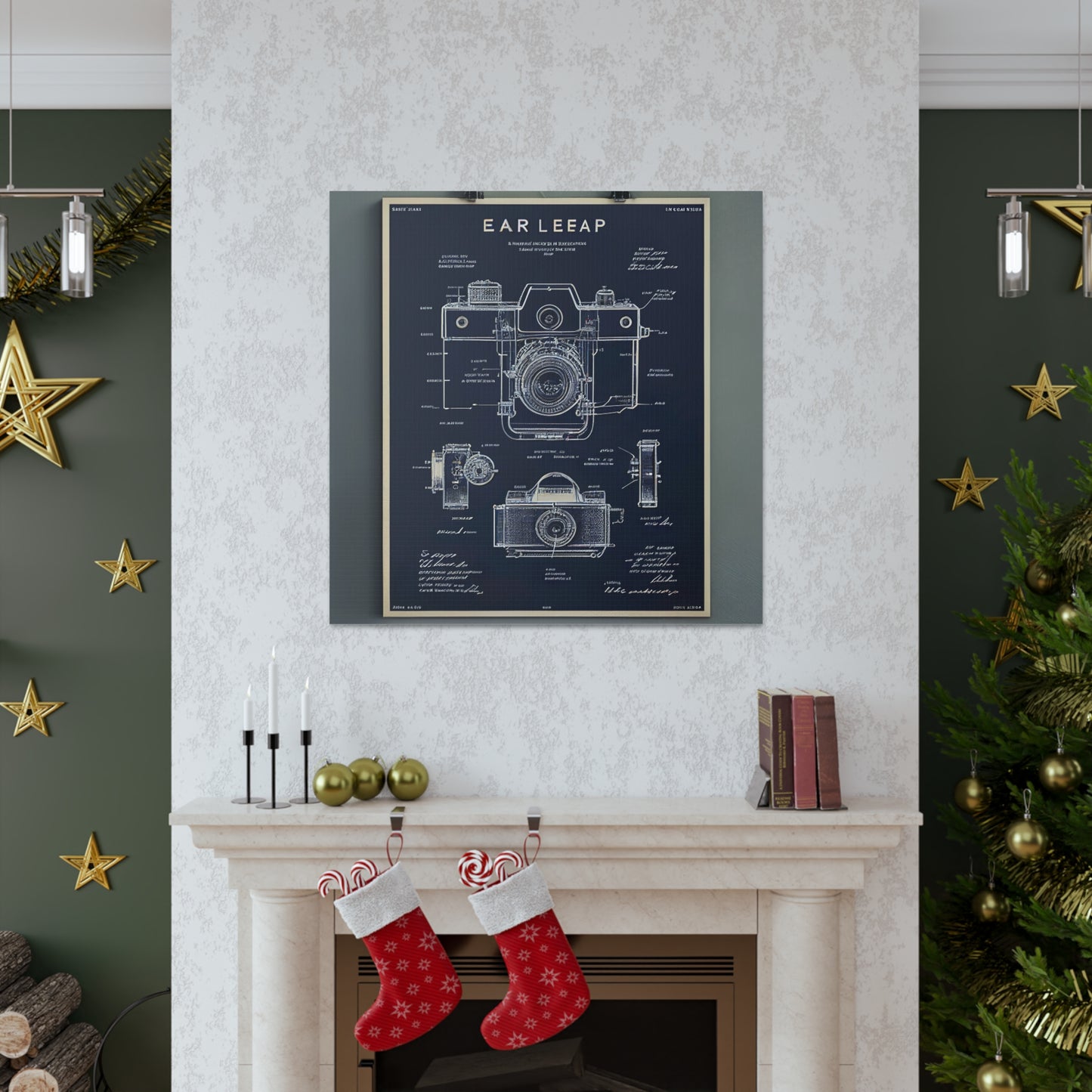 fə-ˈtä-grə-fər | Camera Aperture Technical Schematics | Canvas Gallery Wraps | AI Design Concepts | Version 7