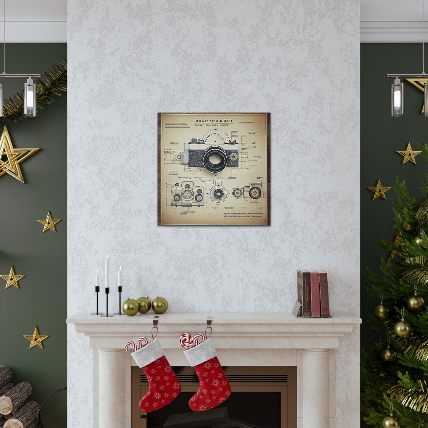 fə-ˈtä-grə-fər | Camera Aperture Technical Schematics | Canvas Gallery Wraps | AI Design Concepts | Version 15