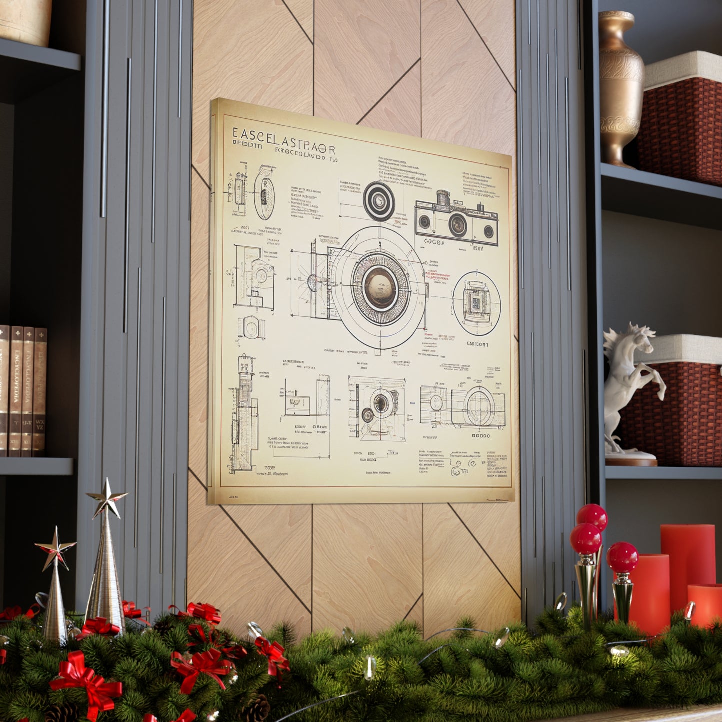 fə-ˈtä-grə-fər | Camera Aperture Technical Schematics | Canvas Gallery Wraps | AI Design Concepts | Version 1