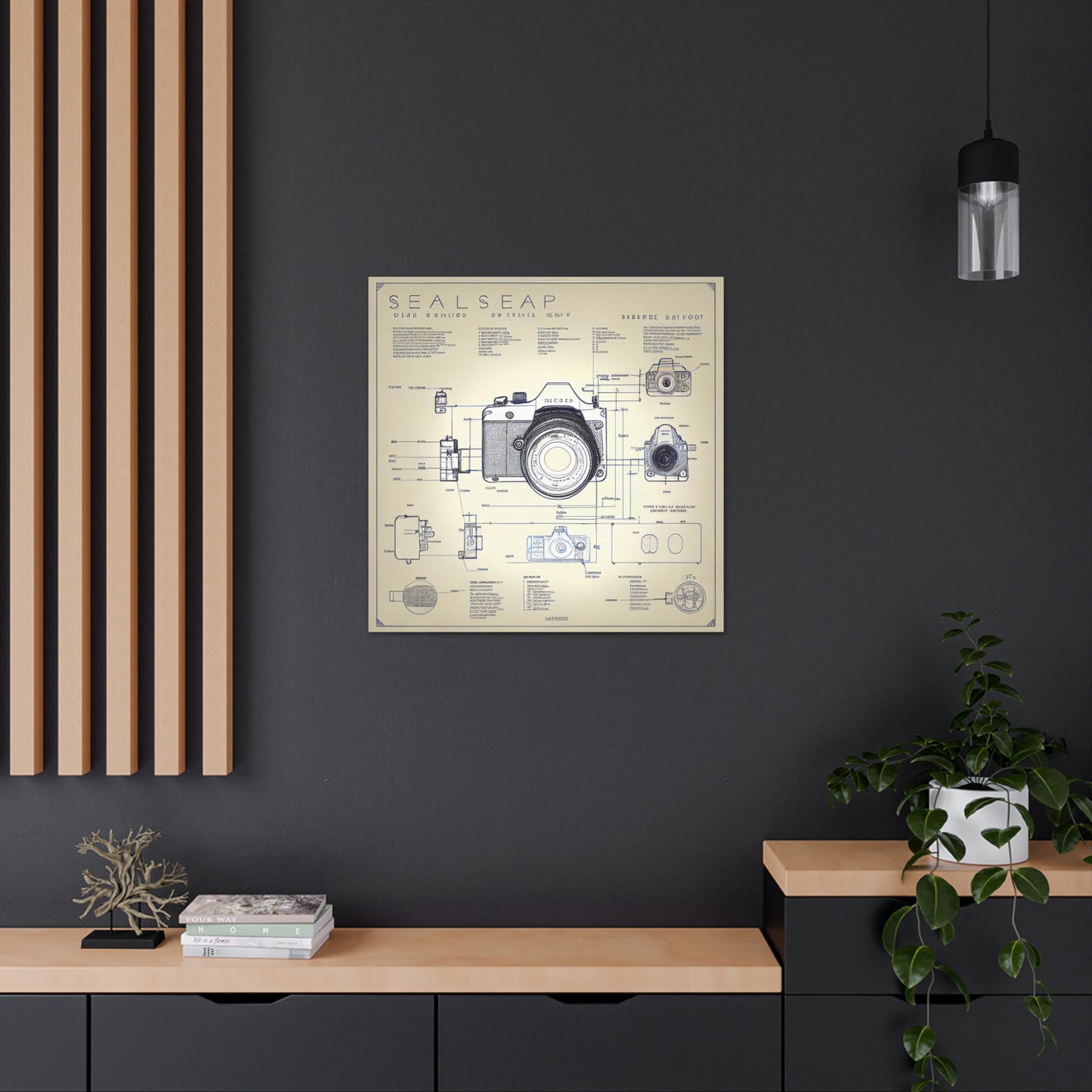 fə-ˈtä-grə-fər | Camera Aperture Technical Schematics | Canvas Gallery Wraps | AI Design Concepts | Version 6