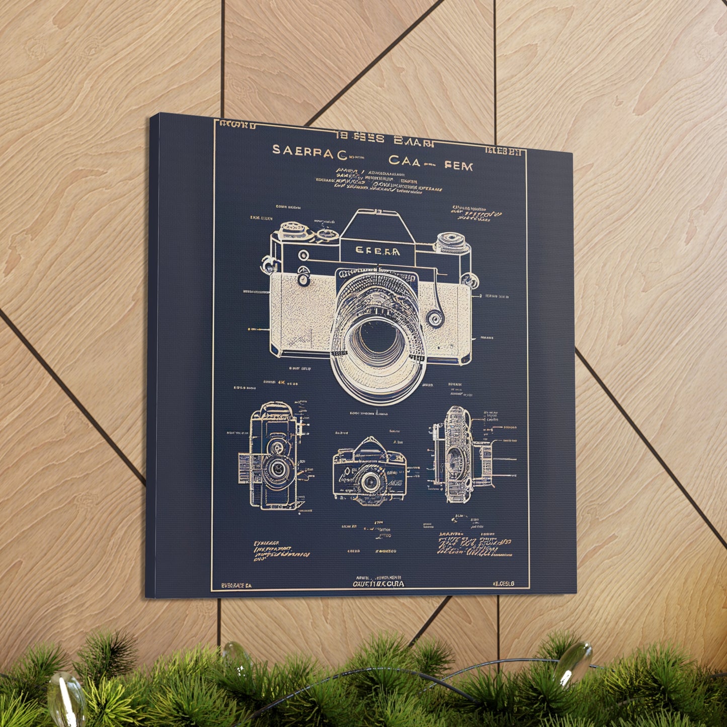 fə-ˈtä-grə-fər | Camera Aperture Technical Schematics | Canvas Gallery Wraps | AI Design Concepts | Version 5