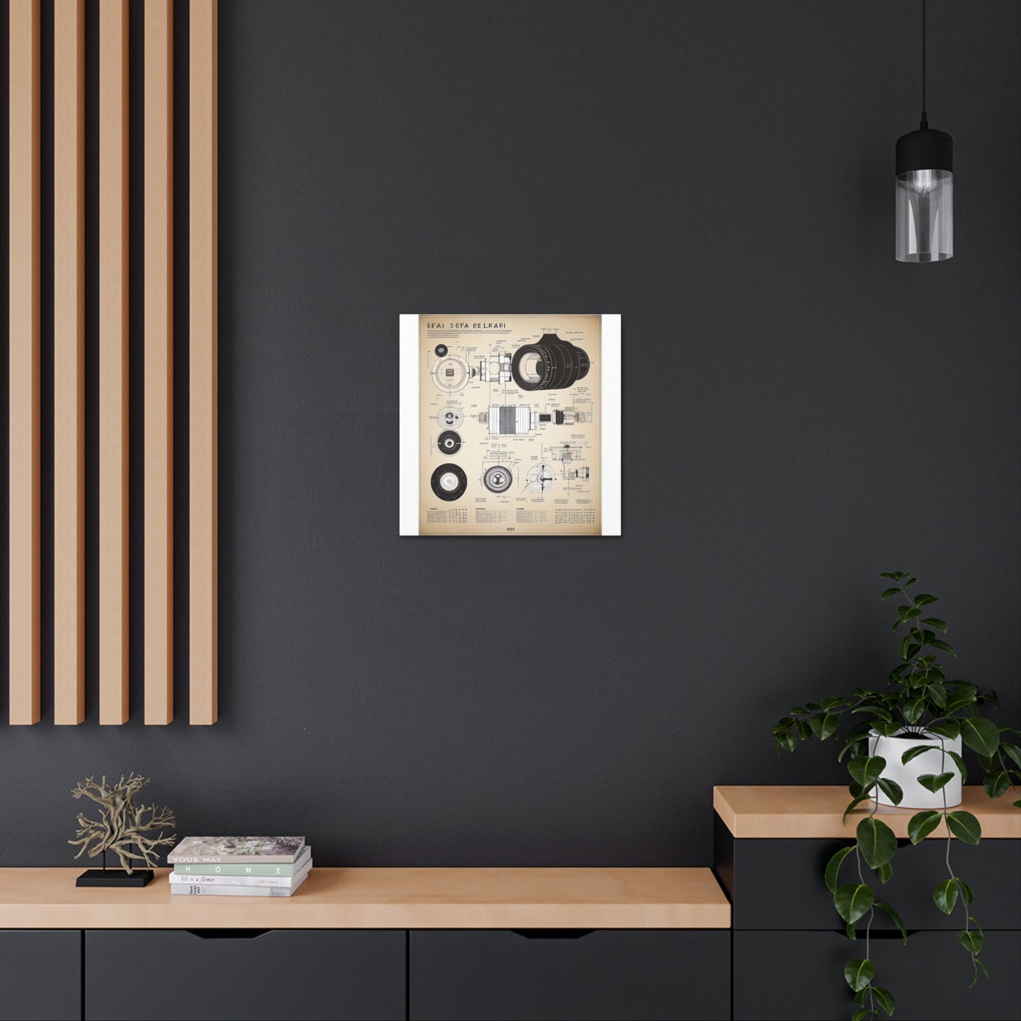 fə-ˈtä-grə-fər | Camera Aperture Technical Schematics | Canvas Gallery Wraps | AI Design Concepts | Version 4