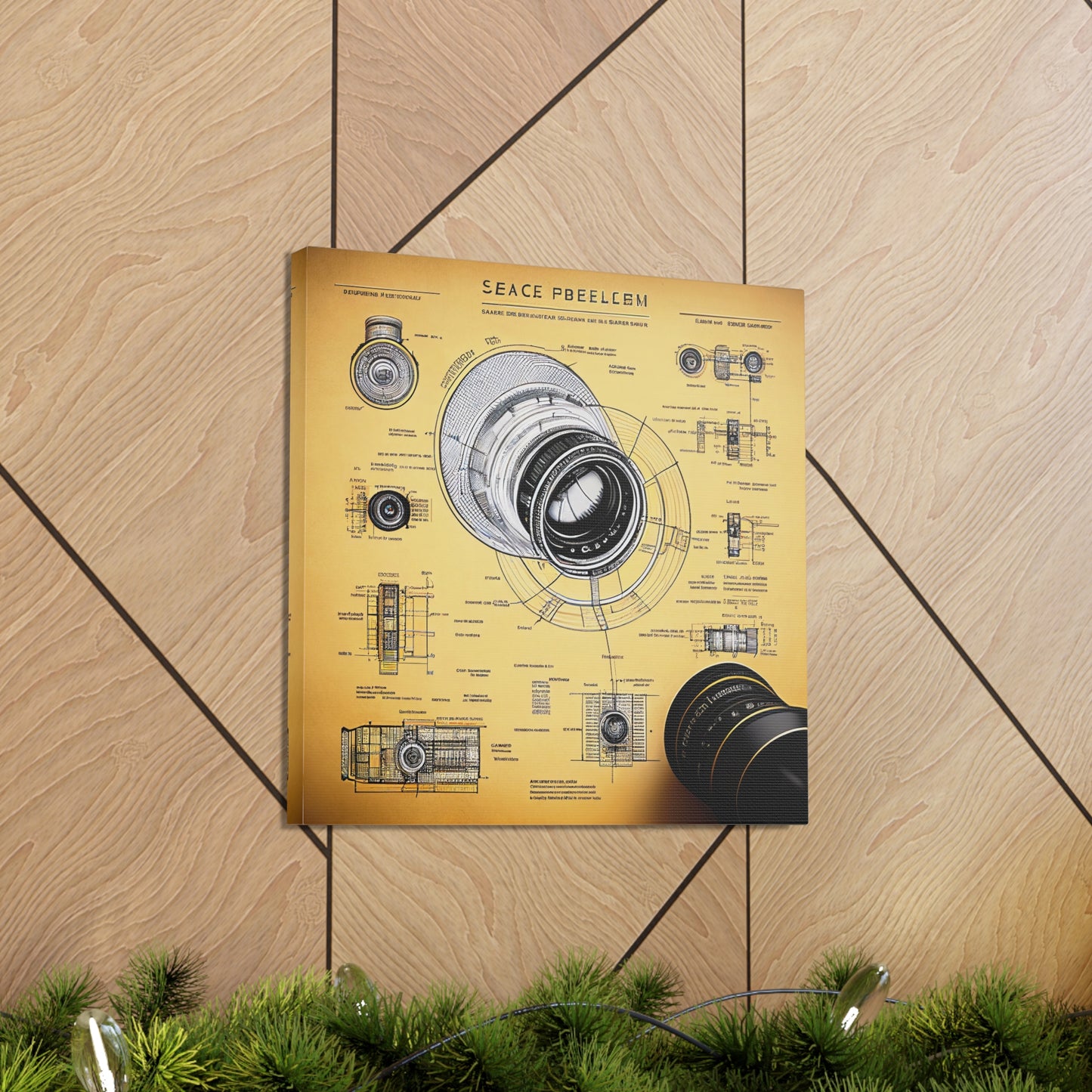 fə-ˈtä-grə-fər | Camera Aperture Technical Schematics | Canvas Gallery Wraps | AI Design Concepts | Version 2
