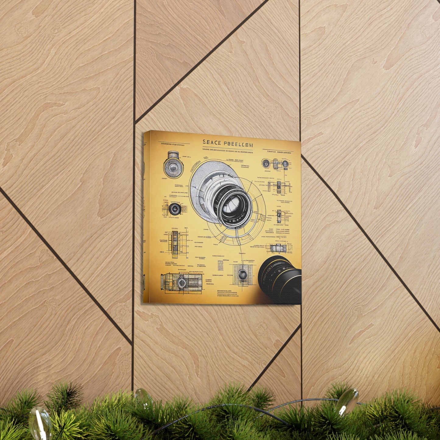 fə-ˈtä-grə-fər | Camera Aperture Technical Schematics | Canvas Gallery Wraps | AI Design Concepts | Version 2