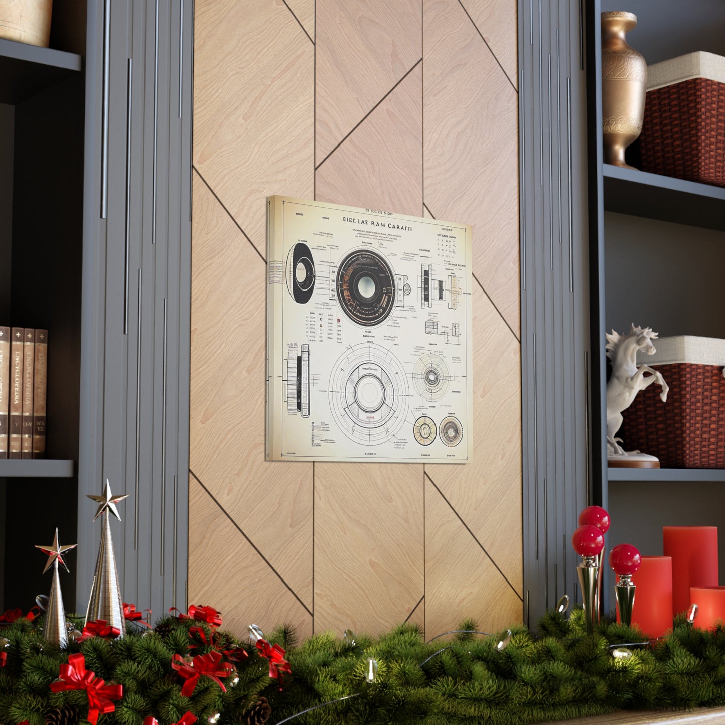 fə-ˈtä-grə-fər | Camera Aperture Technical Schematics | Canvas Gallery Wraps | AI Design Concepts | Version 13