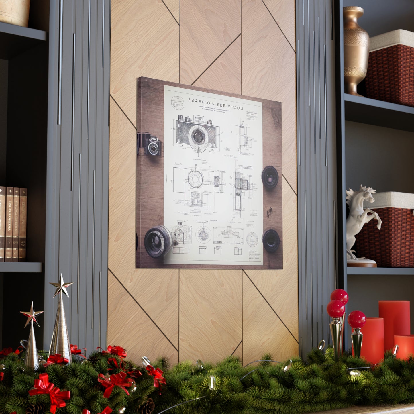 fə-ˈtä-grə-fər | Camera Aperture Technical Schematics | Canvas Gallery Wraps | AI Design Concepts | Version 14