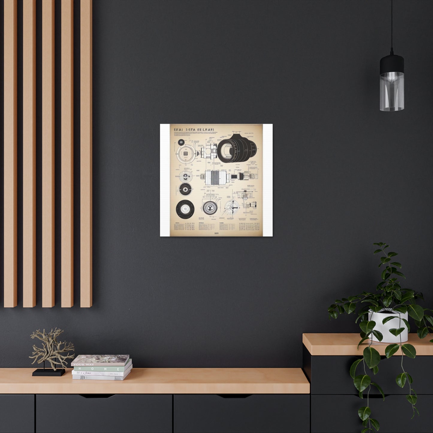 fə-ˈtä-grə-fər | Camera Aperture Technical Schematics | Canvas Gallery Wraps | AI Design Concepts | Version 4