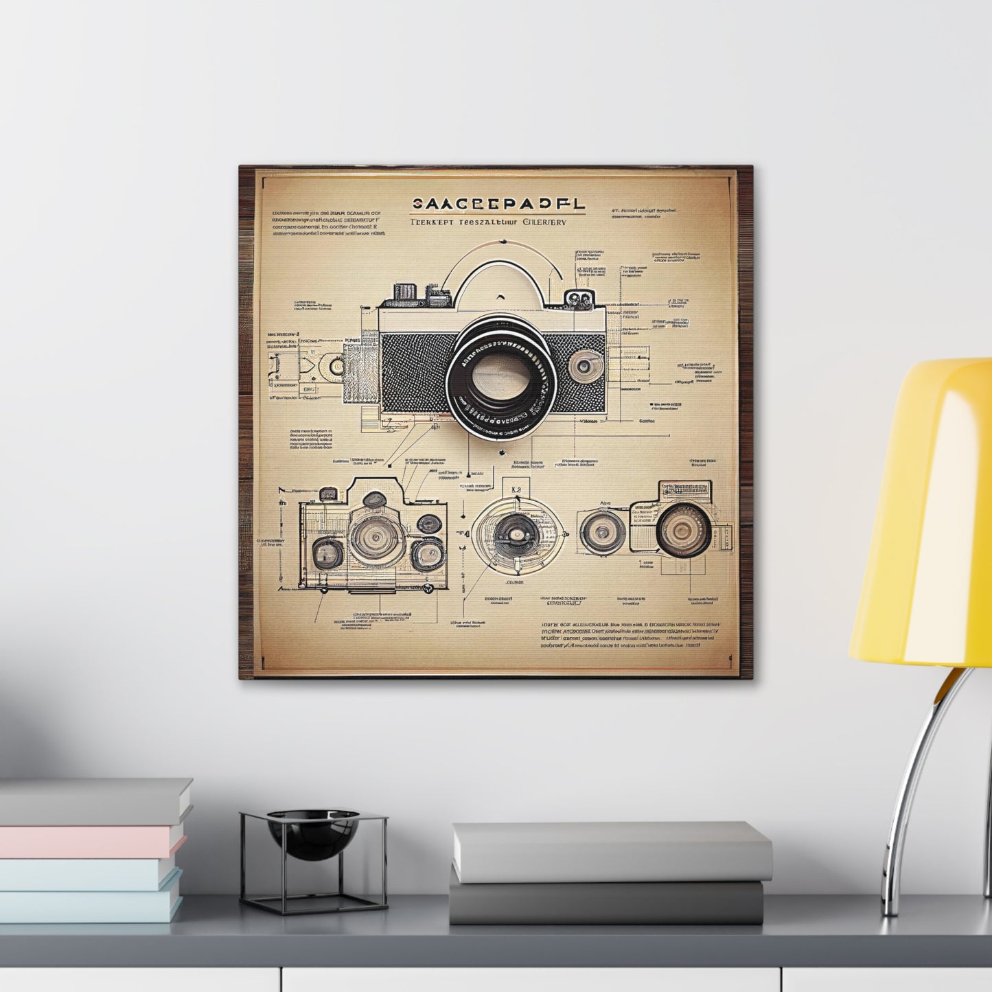 fə-ˈtä-grə-fər | Camera Aperture Technical Schematics | Canvas Gallery Wraps | AI Design Concepts | Version 15