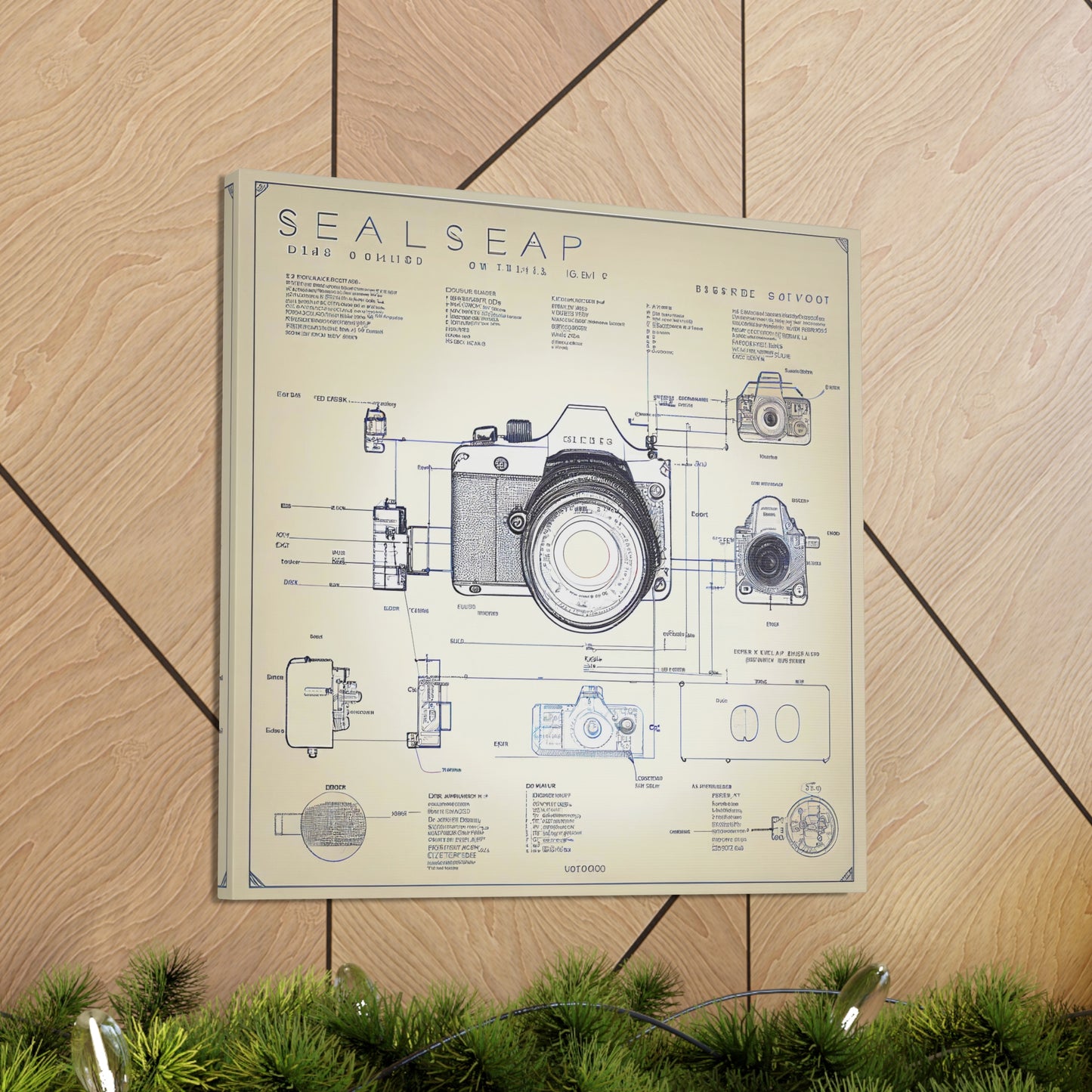 fə-ˈtä-grə-fər | Camera Aperture Technical Schematics | Canvas Gallery Wraps | AI Design Concepts | Version 6