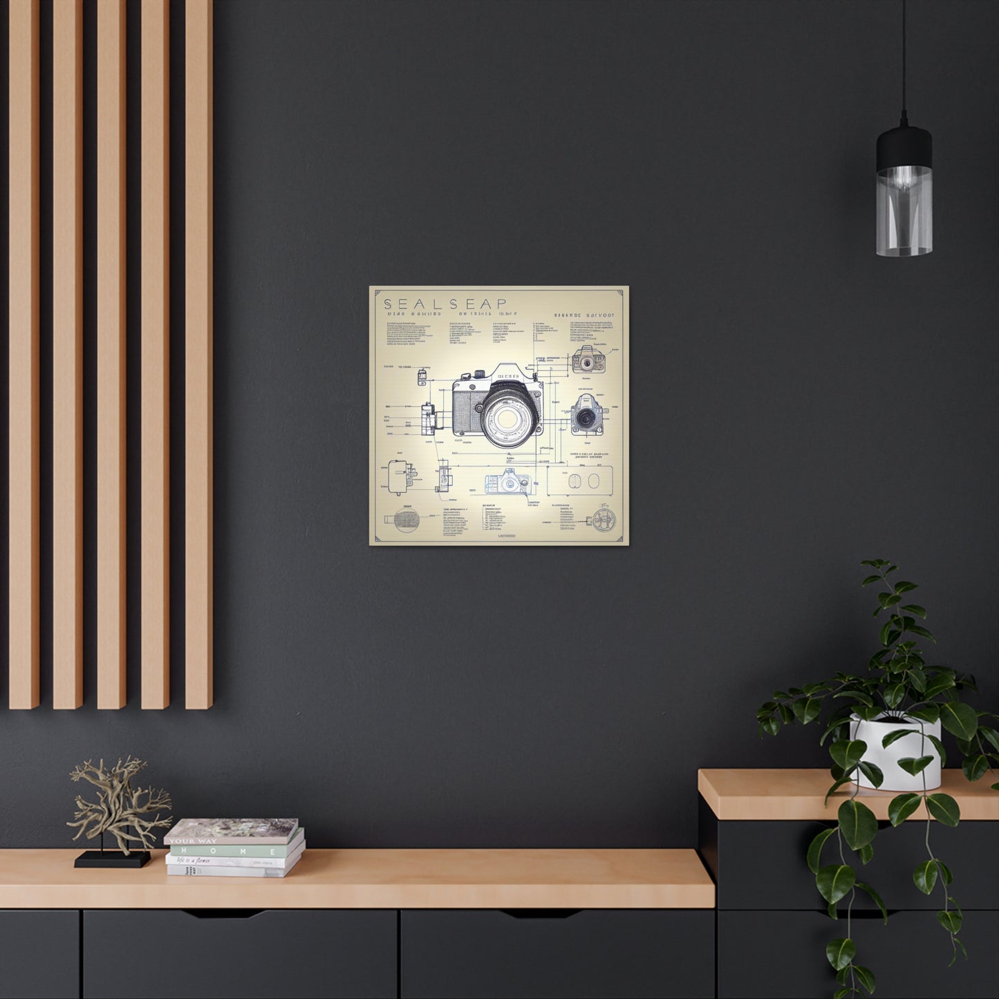 fə-ˈtä-grə-fər | Camera Aperture Technical Schematics | Canvas Gallery Wraps | AI Design Concepts | Version 6