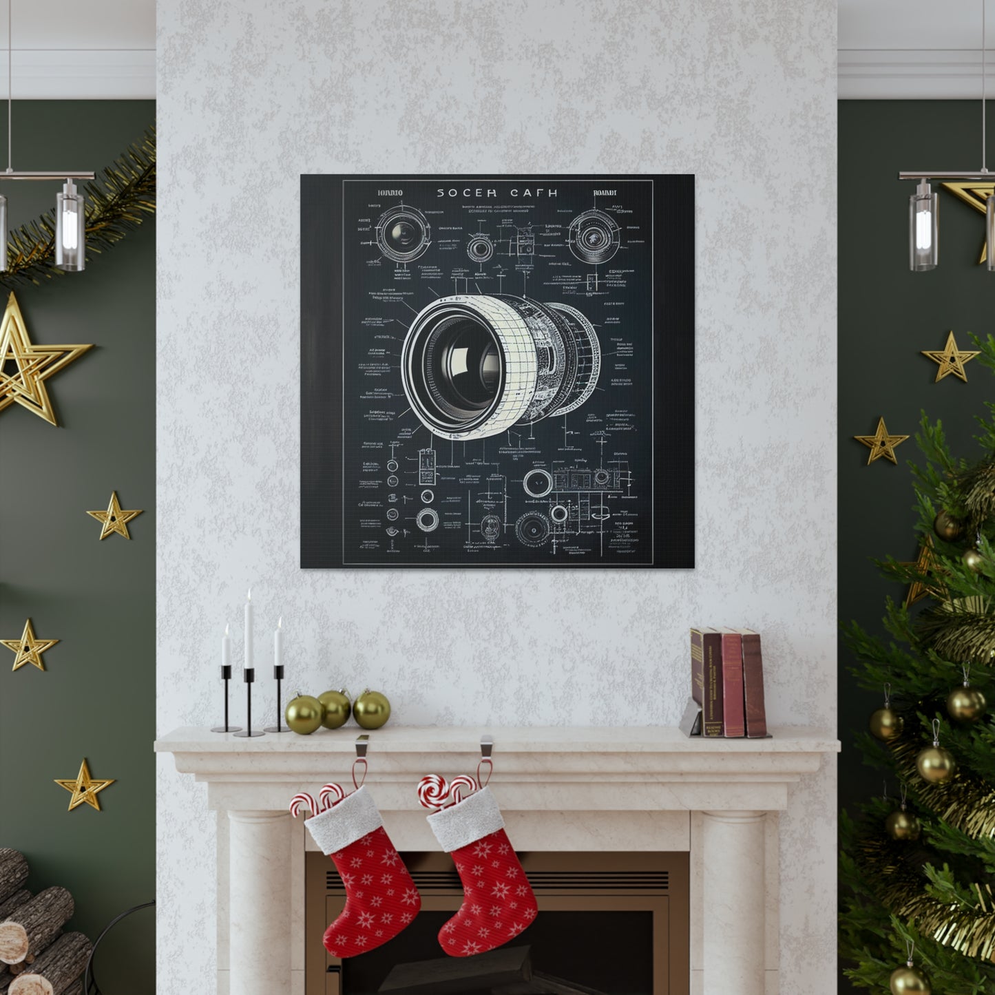 fə-ˈtä-grə-fər | Camera Aperture Technical Schematics | Canvas Gallery Wraps | AI Design Concepts | Version 16