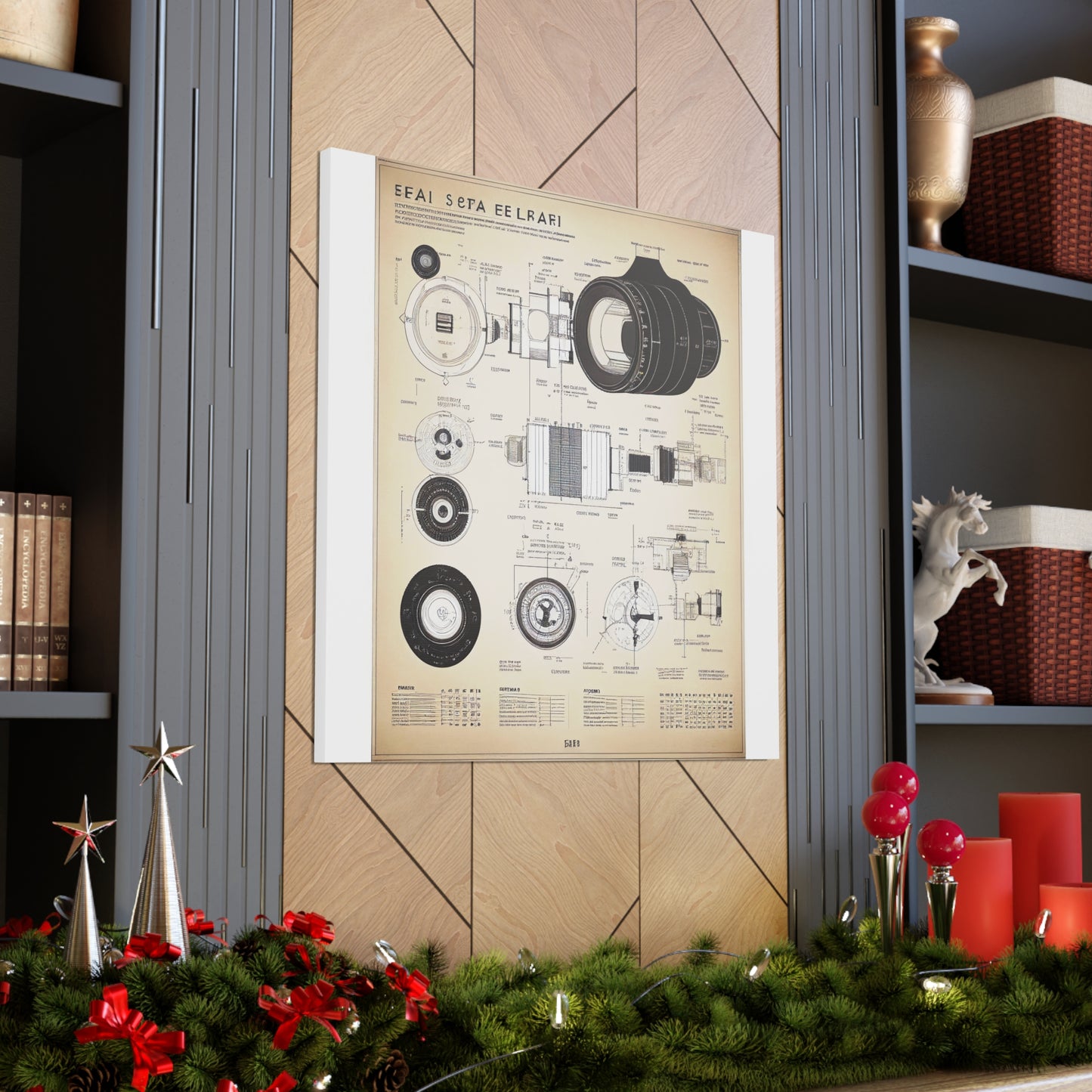 fə-ˈtä-grə-fər | Camera Aperture Technical Schematics | Canvas Gallery Wraps | AI Design Concepts | Version 4