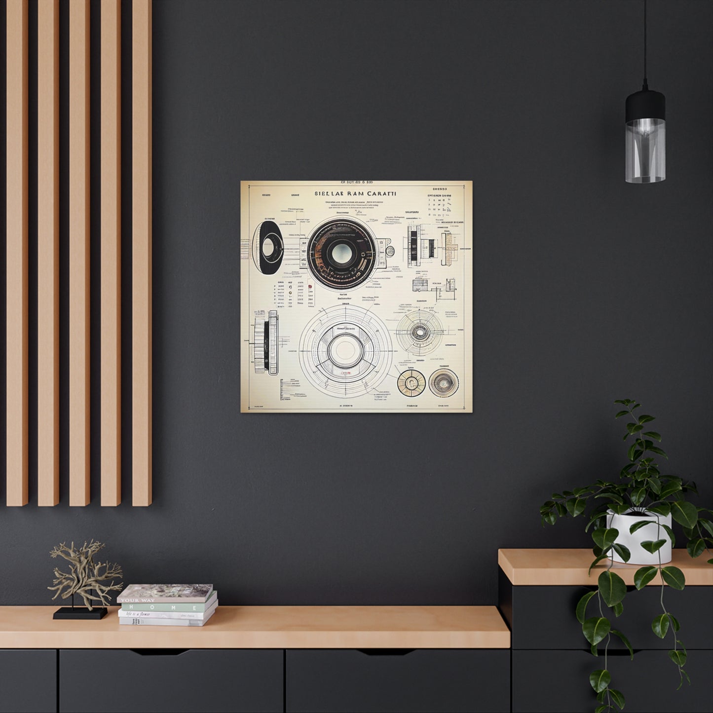 fə-ˈtä-grə-fər | Camera Aperture Technical Schematics | Canvas Gallery Wraps | AI Design Concepts | Version 13