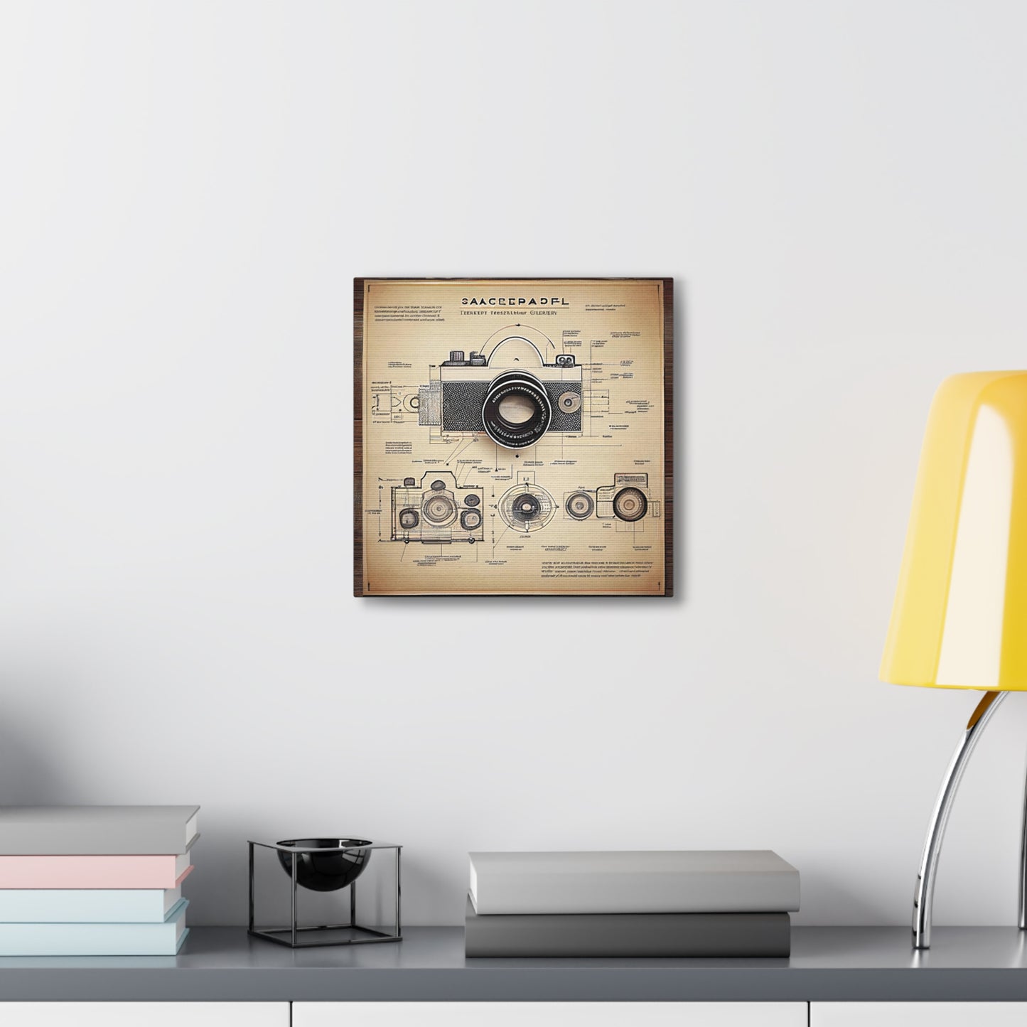 fə-ˈtä-grə-fər | Camera Aperture Technical Schematics | Canvas Gallery Wraps | AI Design Concepts | Version 15