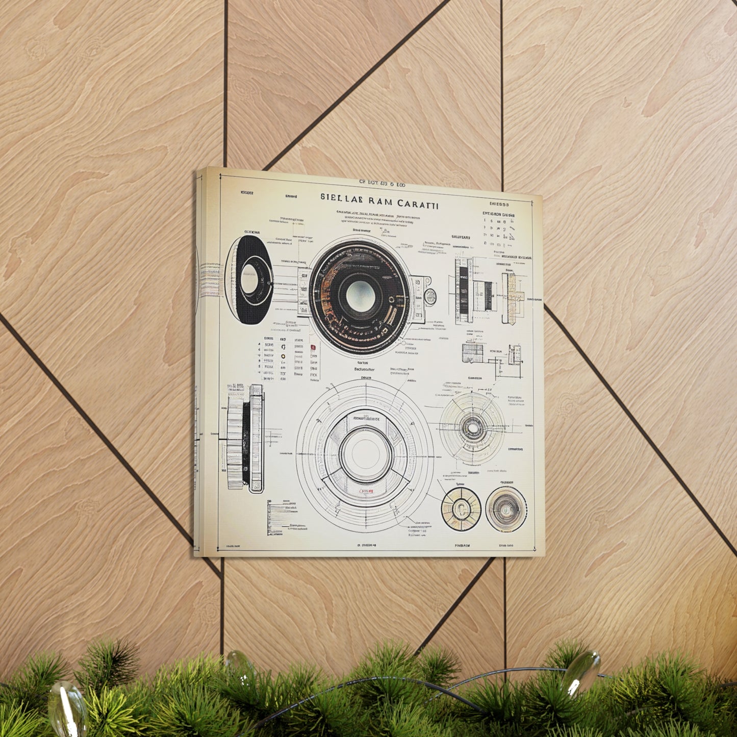 fə-ˈtä-grə-fər | Camera Aperture Technical Schematics | Canvas Gallery Wraps | AI Design Concepts | Version 13