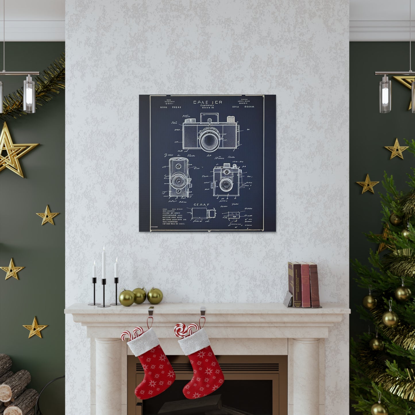 fə-ˈtä-grə-fər | Camera Aperture Technical Schematics | Canvas Gallery Wraps | AI Design Concepts | Version 11
