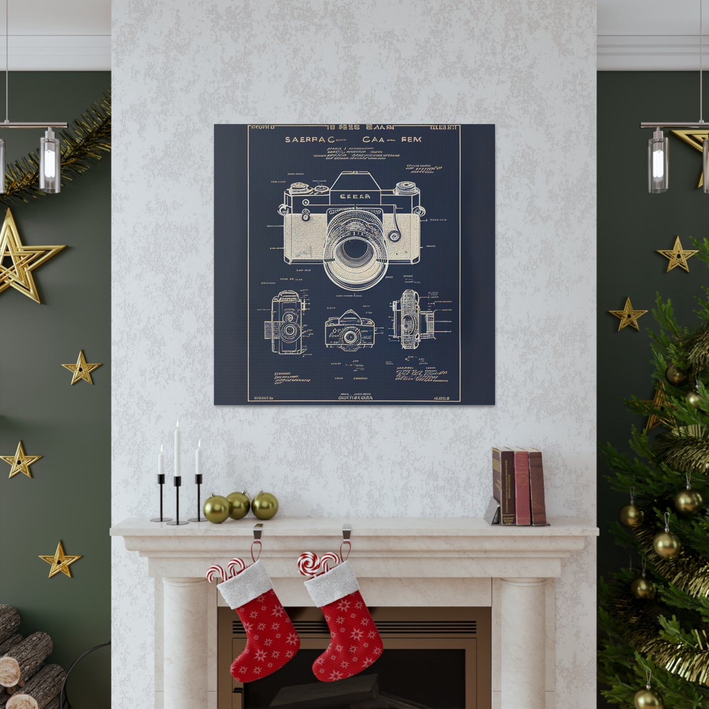 fə-ˈtä-grə-fər | Camera Aperture Technical Schematics | Canvas Gallery Wraps | AI Design Concepts | Version 5