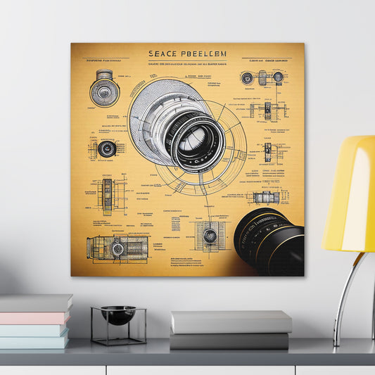 fə-ˈtä-grə-fər | Camera Aperture Technical Schematics | Canvas Gallery Wraps | AI Design Concepts | Version 2