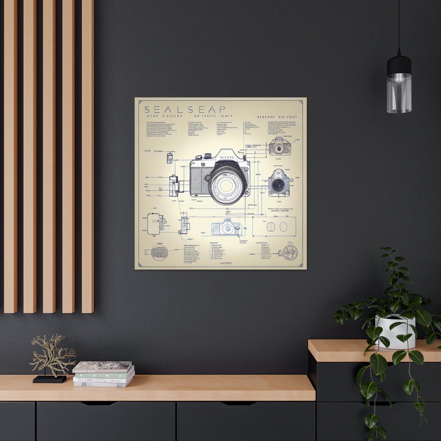fə-ˈtä-grə-fər | Camera Aperture Technical Schematics | Canvas Gallery Wraps | AI Design Concepts | Version 6