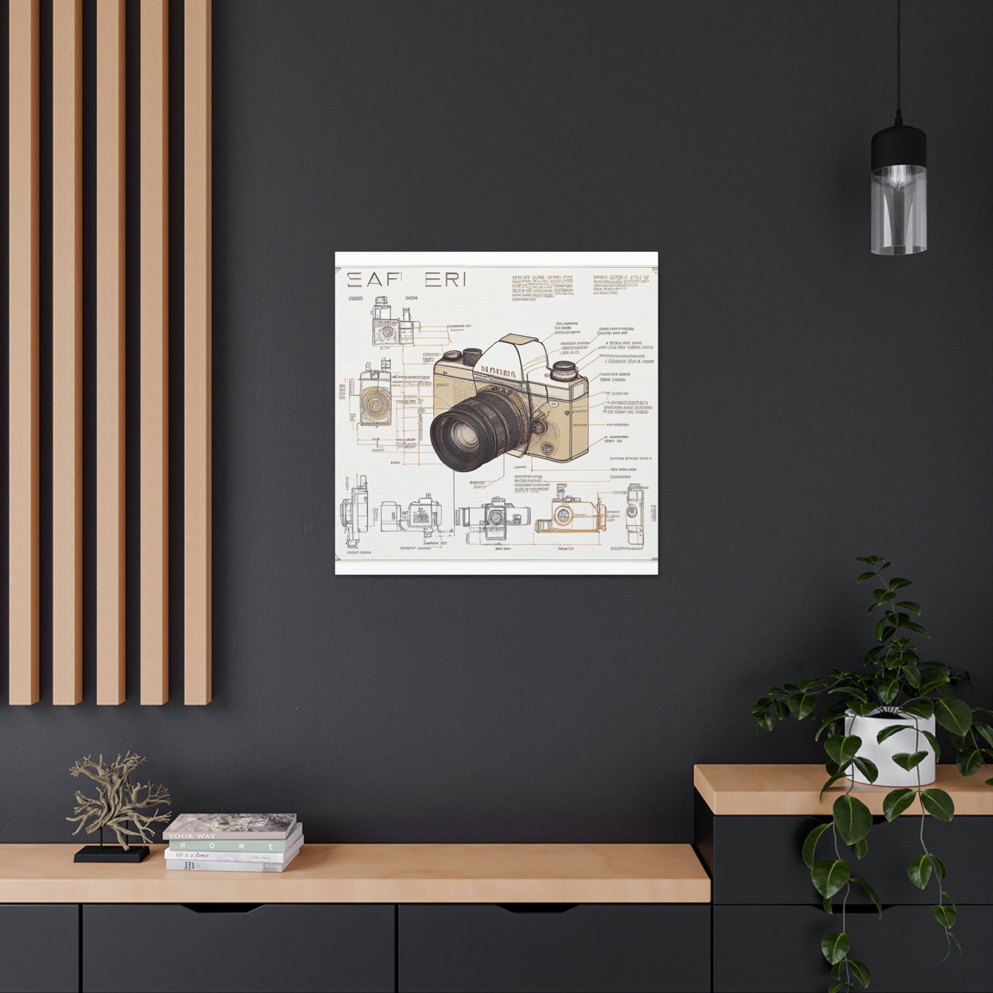fə-ˈtä-grə-fər | Camera Aperture Technical Schematics | Canvas Gallery Wraps | AI Design Concepts | Version 12