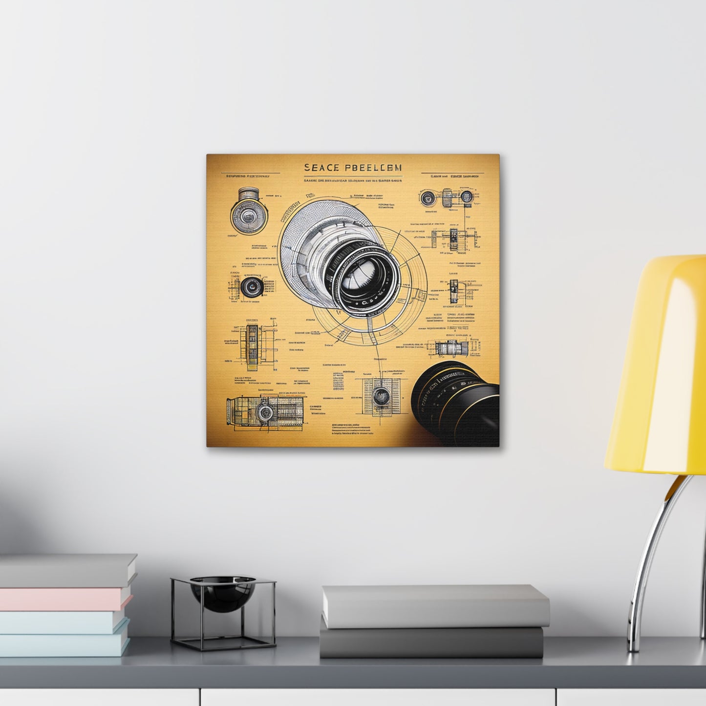 fə-ˈtä-grə-fər | Camera Aperture Technical Schematics | Canvas Gallery Wraps | AI Design Concepts | Version 2