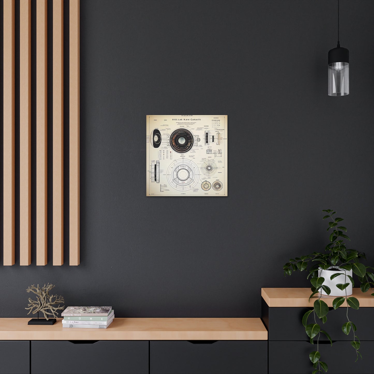 fə-ˈtä-grə-fər | Camera Aperture Technical Schematics | Canvas Gallery Wraps | AI Design Concepts | Version 13