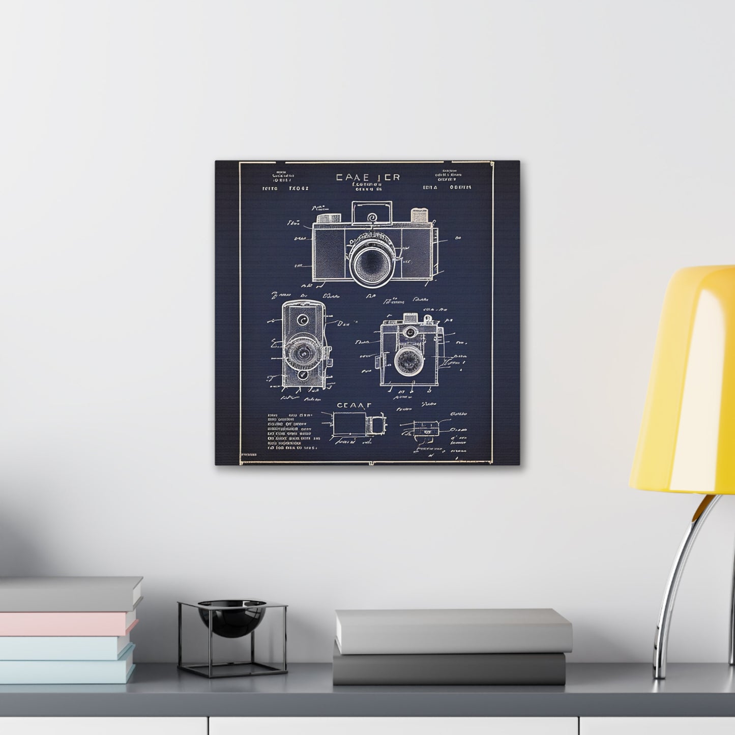 fə-ˈtä-grə-fər | Camera Aperture Technical Schematics | Canvas Gallery Wraps | AI Design Concepts | Version 11