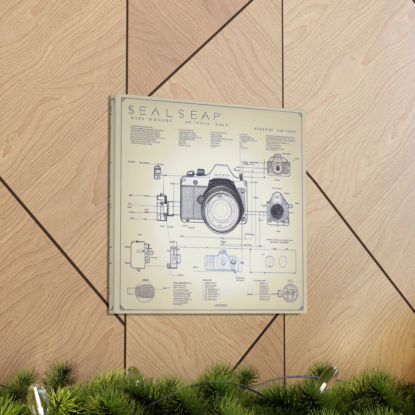 fə-ˈtä-grə-fər | Camera Aperture Technical Schematics | Canvas Gallery Wraps | AI Design Concepts | Version 6