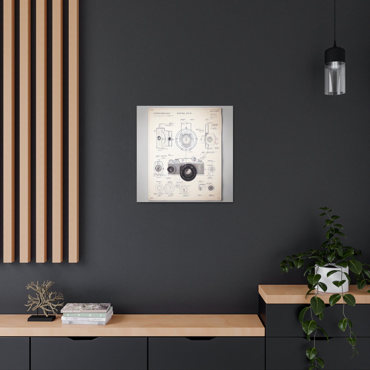 fə-ˈtä-grə-fər | Camera Aperture Technical Schematics | Canvas Gallery Wraps | AI Design Concepts | Version 3