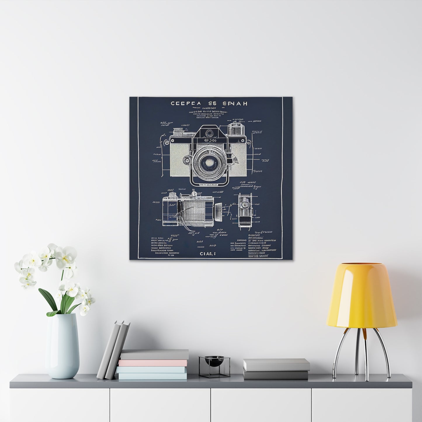 fə-ˈtä-grə-fər | Camera Aperture Technical Schematics | Canvas Gallery Wraps | AI Design Concepts | Version 10