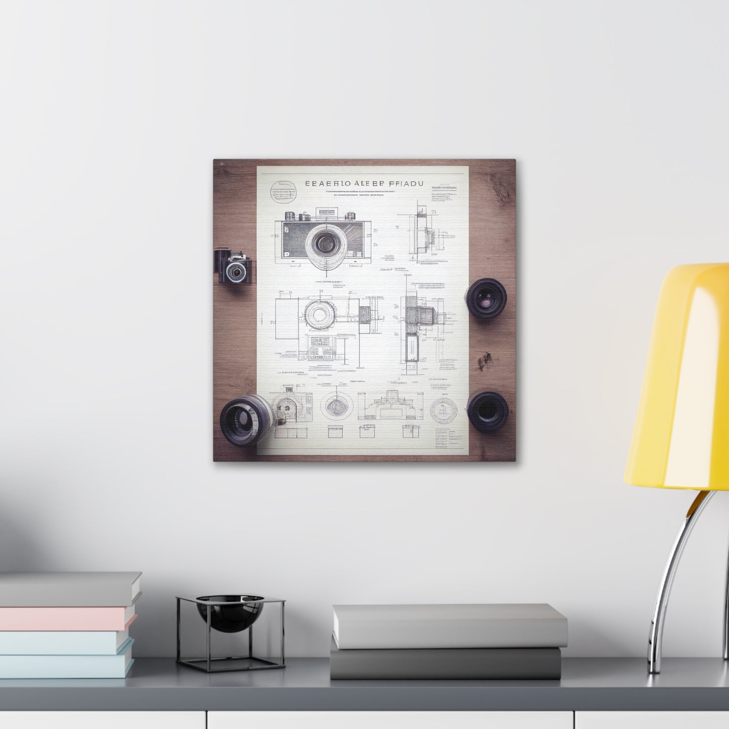 fə-ˈtä-grə-fər | Camera Aperture Technical Schematics | Canvas Gallery Wraps | AI Design Concepts | Version 14