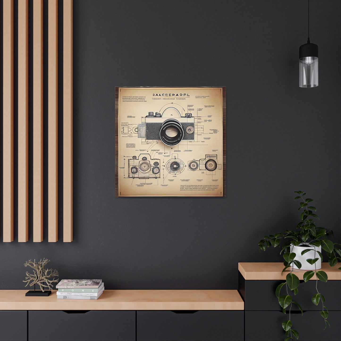 fə-ˈtä-grə-fər | Camera Aperture Technical Schematics | Canvas Gallery Wraps | AI Design Concepts | Version 15