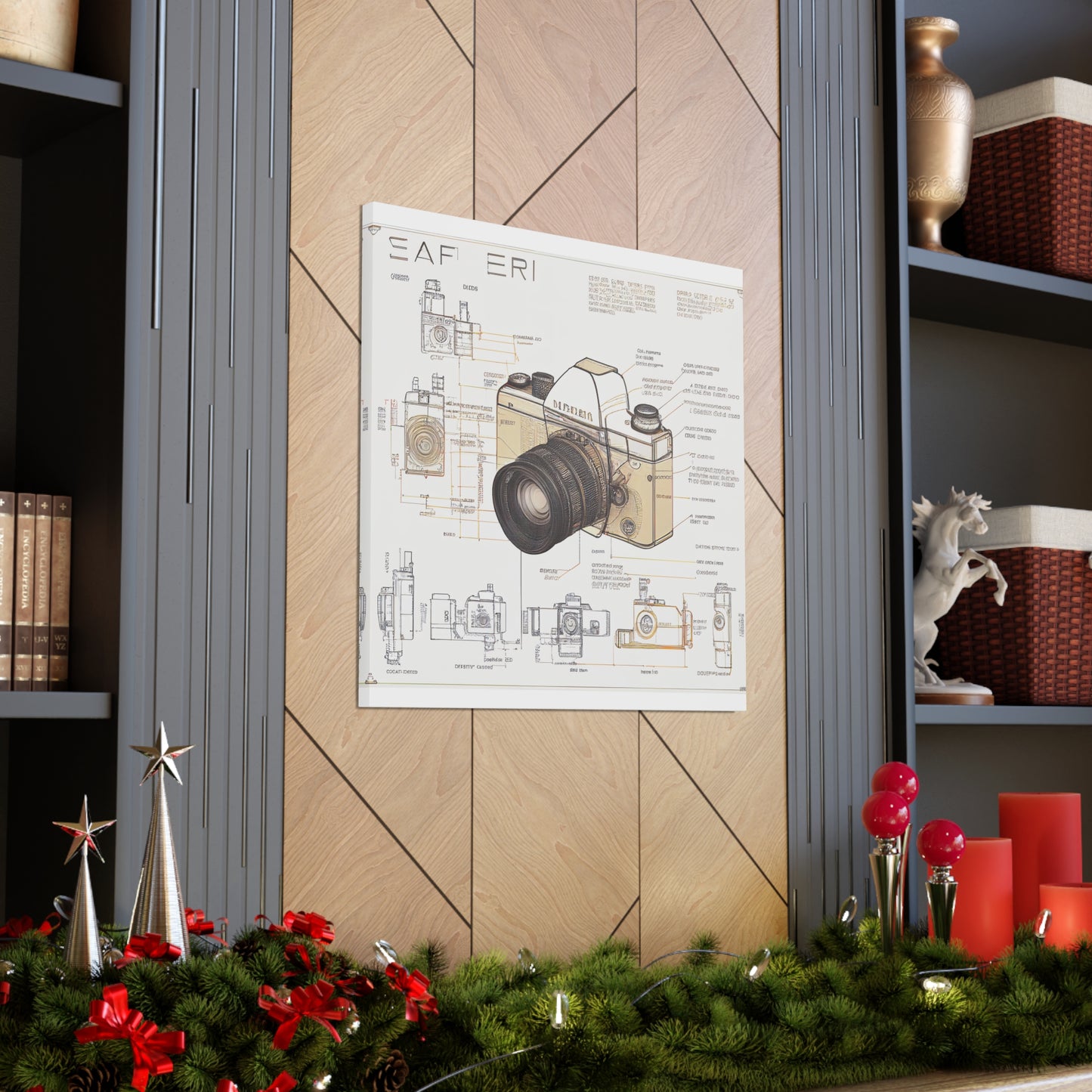 fə-ˈtä-grə-fər | Camera Aperture Technical Schematics | Canvas Gallery Wraps | AI Design Concepts | Version 12