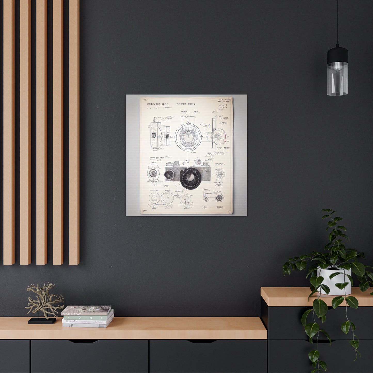 fə-ˈtä-grə-fər | Camera Aperture Technical Schematics | Canvas Gallery Wraps | AI Design Concepts | Version 3