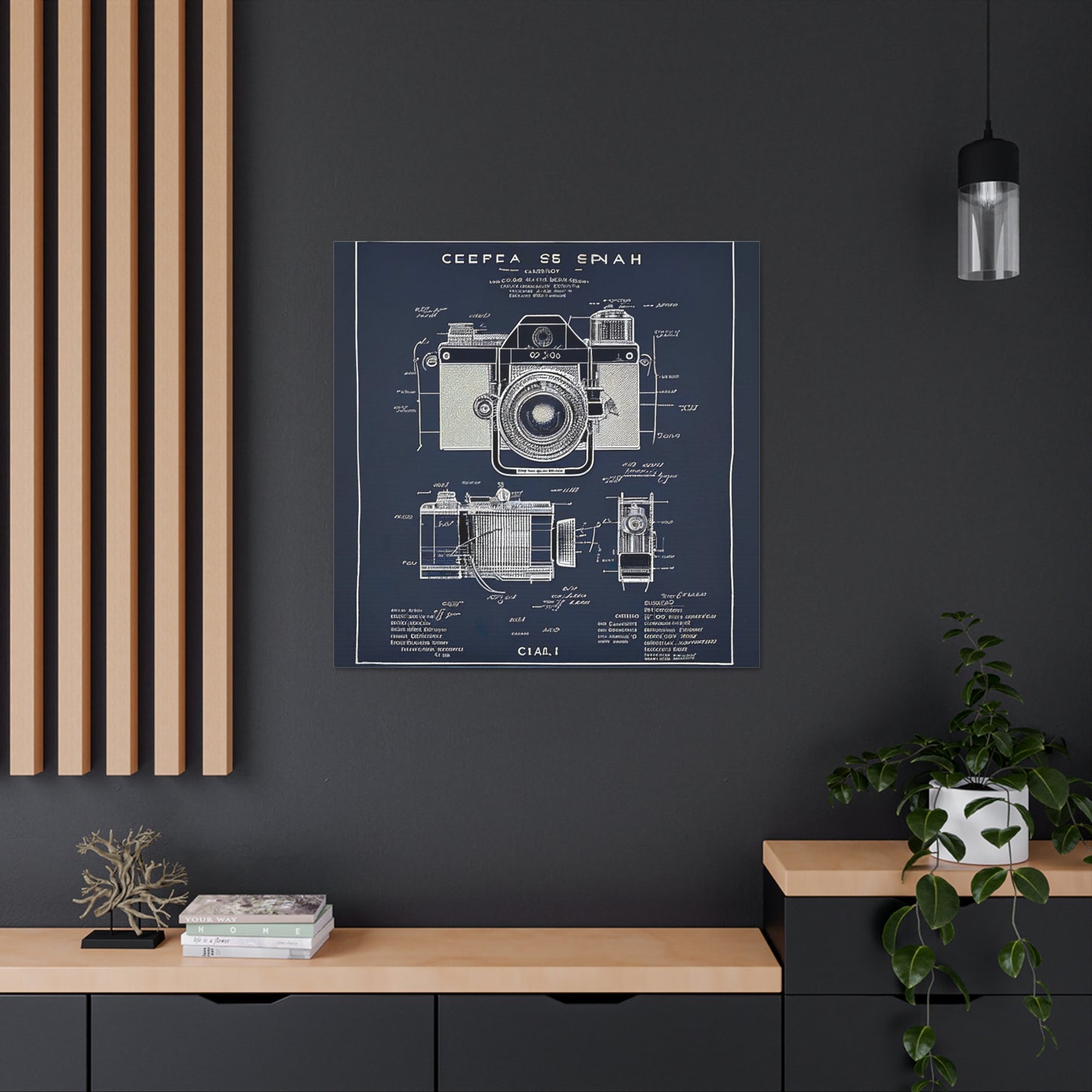 fə-ˈtä-grə-fər | Camera Aperture Technical Schematics | Canvas Gallery Wraps | AI Design Concepts | Version 10