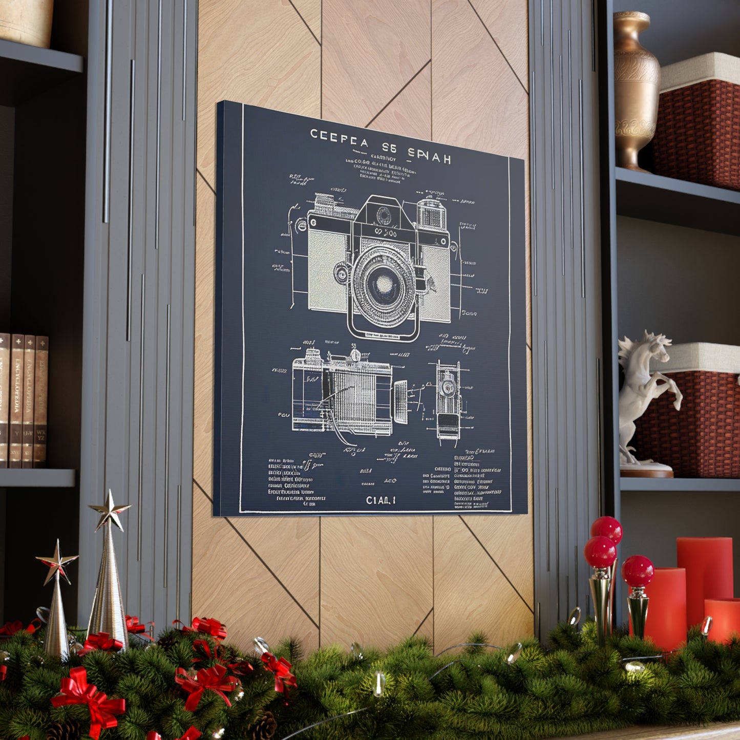 fə-ˈtä-grə-fər | Camera Aperture Technical Schematics | Canvas Gallery Wraps | AI Design Concepts | Version 10
